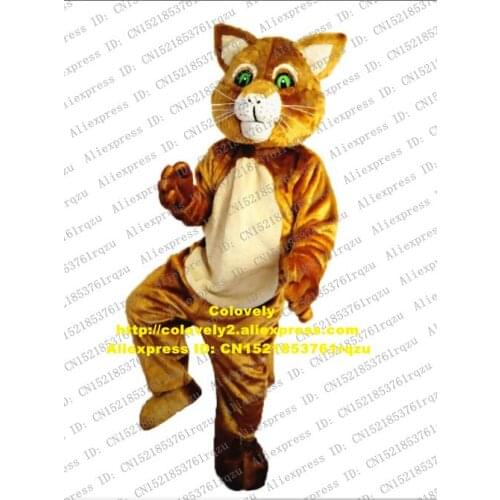 Plush Furry Brown Cat Mascot Costume Adult Cartoon Character Outfit Suit Early Childhood Teaching Company Kick-off zz8128