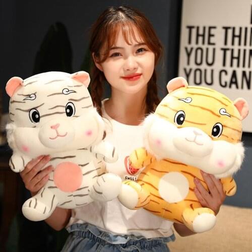 20/35/45cm Lovely Cartoon Animal Stuffed Tiger Baby Cushion Plush Toy Decoration Doll For Kids Gifts