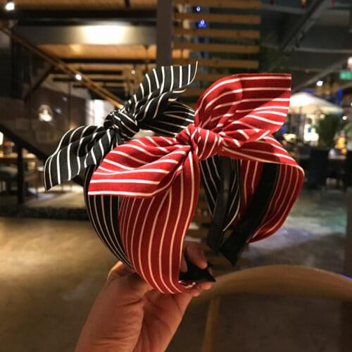 Wide Top Knot Striped Hair Bands For Women Headdress Cloth Headband Bezel Girls Hairband Hair Hoop Female Hair Accessories 2021