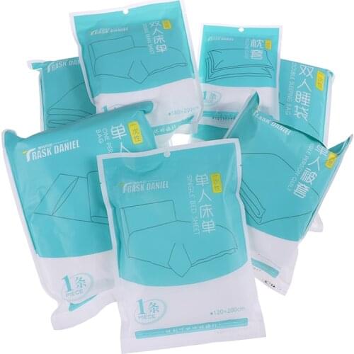 Portable Disposable Fitted Bed Sheet Cover Beddings Quilt Cover Pillowcase For Camping Travel Home Products