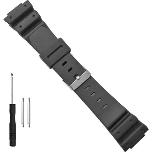 16mm PU Resin Ruber Watch Band Replacement Strap for Casio DW5600 DW5900 DW6900