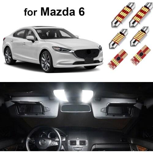 Canbus LED Interior Light Kit For Mazda 6 GG GH GJ GL Sedan Hatch 2003- 2017 2018 2019 2020 LED Dome Map License Plate Blub
