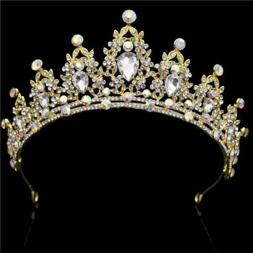 Princess Tiaras and Crowns Wedding Crown Bride Tiara Bridal Headdress Prom Party Wedding Hair Jewelry ornament