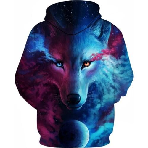 Where Light And Dark Meet by JoJoesart Wolf 3D Hoodies Sweatshirts Men Women Hoodie Casual Tracksuits 2 Brand Hoodie Coats