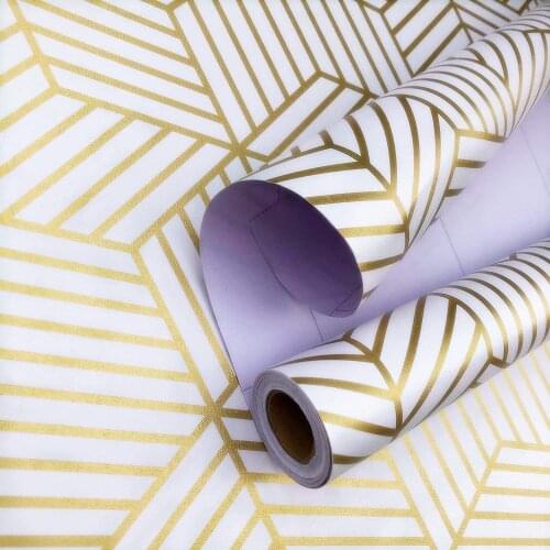 Waterproof Peel And Stick Stripes Geometric Removable Self-adhesive Home Wall Furniture Wallpaper Sticker Vinyl Film Decor