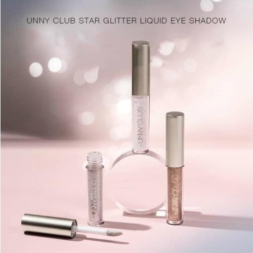 UNNY Club Star Glitter Liquid Eyeshadow Pigment Glow Eye Shadow Cream Smudge-proof Nude Make Up Brighten Cosmetics