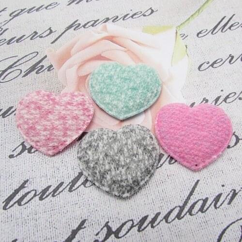 10pcs Heart Ball Padded Appliques For clothes DIY Baby hair Clip headwear Decor Ornament Accessories