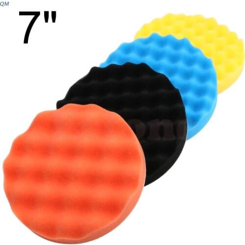 13MF 4Pcs 7 inch Buffing Polishing Sponge Pads Kit For Car Polisher Buffer