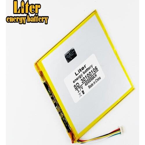 5 thread 3.7 lithium polymer battery 30100105 3.7V 4000MAH 32100106 vi8 mobile power DIY tablet computer 27103107