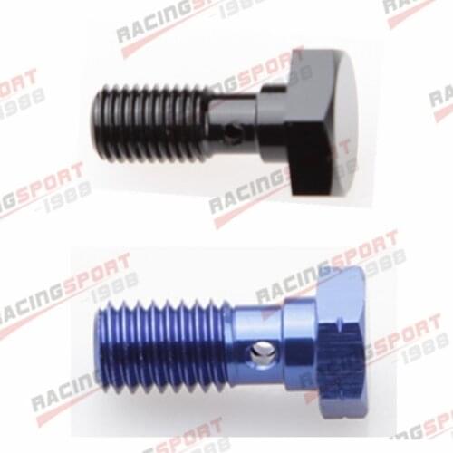 Banjo Bolt UNF 3/8-24UNF Aluminium alloy Banjo Bolts Brake Adaptor blue/black