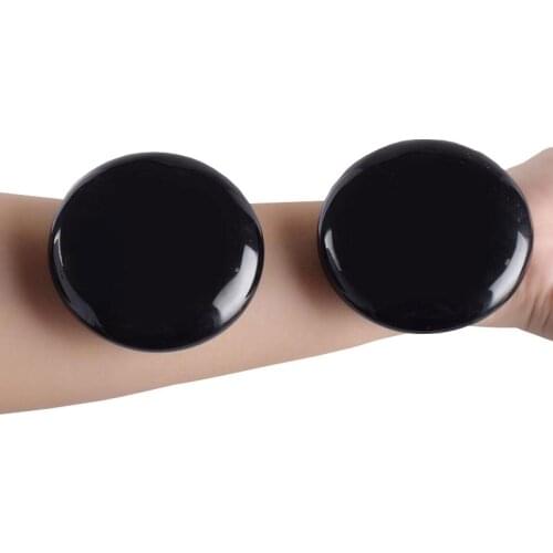 Obsidian Palm stone Big Hot Massage Stone Natural Chakra Healing SPA Reiki Crystal Beauty Health Care Energy Stone
