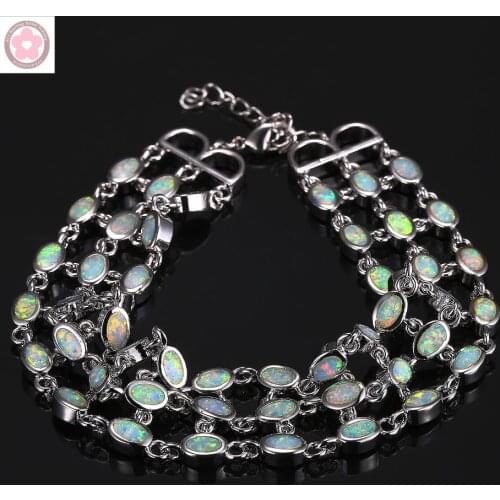 SZ0022 AAA Fire Opal Inlaid Fashion Bracelet For Women Jewelry Gift
