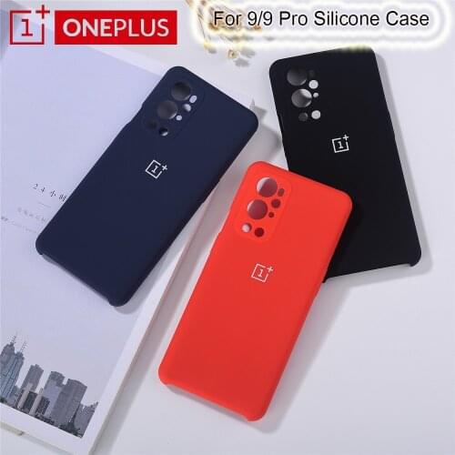 For Oneplus 9Pro 9 Phone Case With Camera Protection Original High Quality Liquid Silicone Cover Shell For One Plus 9+ & 1+ Logo