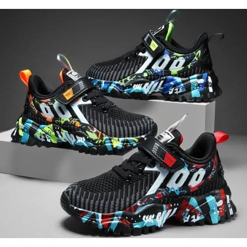 Kids Sport Shoes For Boys Running Sneakers Casual Sneaker Breathable Childrens Fashion Shoes 2020 Autumn Platform Light Shoes