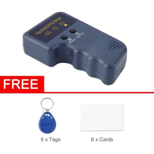 125KHz RFID Copier Writer Duplicator Programmer Reader + T5577 EM4305 Rewritable ID Keyfobs Tags Card Handheld
