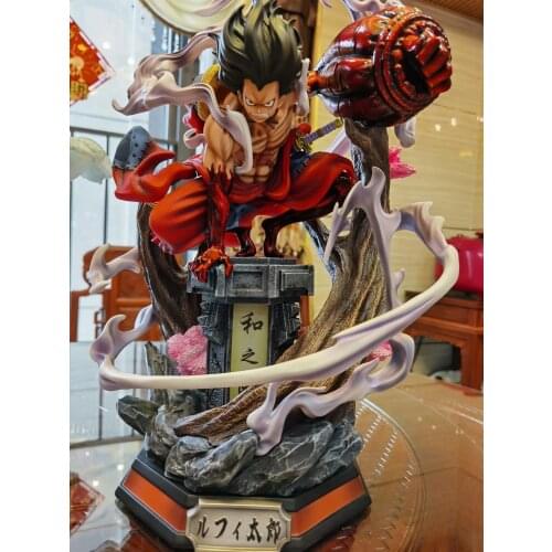 40cm Anime Action Figure One Piece GK Wano Country Memorial Model Snake Man Luffy Figurines Toys Home Ornaments for Boys Gift