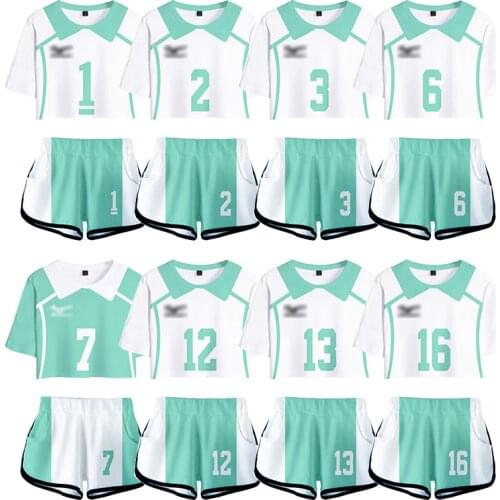 Haikyuu!! Oikawa Tooru Cosplay Costume Shirt Shorts Suits Kindaichi Yutaro Sexy K-pop Tops Womens Set Men High School Uniform