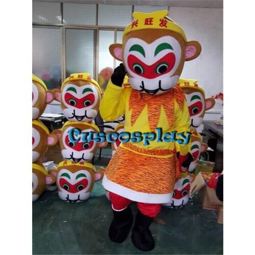 Monkey King Journey To The West Mascot Costume Sun Wukong mascot costume Adult Size Cartoon Character Monkey mascotte costum