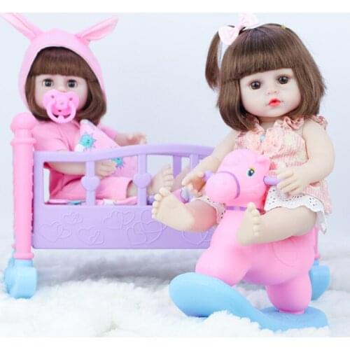 JINGXIN Princess 40cm Reborn Baby Doll 40cm Full Silicone Bath Play Reborn Doll Toy For Girl Vinyl Newborn Waterproof Bebe Toy