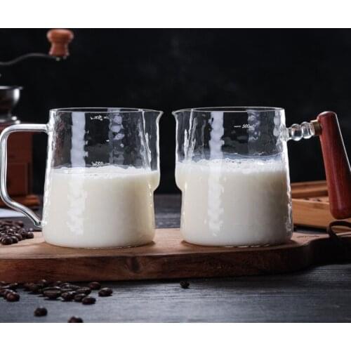 New Coffee Milk Frothing Pitcher Jug 20oz/600ML Heatproof Glass Coffee Tools Barista Craft Coffee Latte Milk Mugs