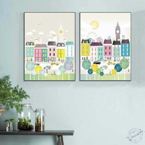 London Posters and Prints Big Ben Poster Wall Art Picture Canvas Painting for Room Home Decor