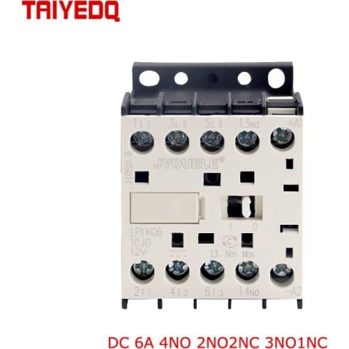 Small DC LP1K06 Mini Type Contactor Voltage 220V 0610 (4NO) 0608(2NO2NC) 0601(3NO1NC) 12/24/36/48/110V