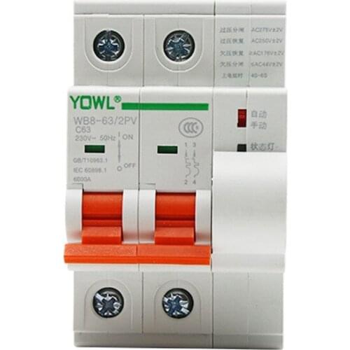 Small-sized Light Volt 80A Circuit Breaker Protect Switch 230V/2P Too Pressure Automatic Grid Coincidence Gate mcb