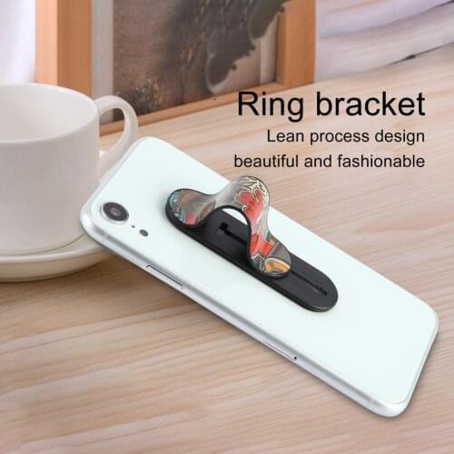 Portable Multi Band U Shaped Finger Ring Holder Grip Stand Mount with Back Sticker for Phone new