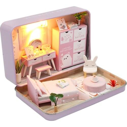 Doll House Model for Kids Birthday Gift Classic Educational Assemble Toys 3 Styles Creative DIY Dollhouse Toys
