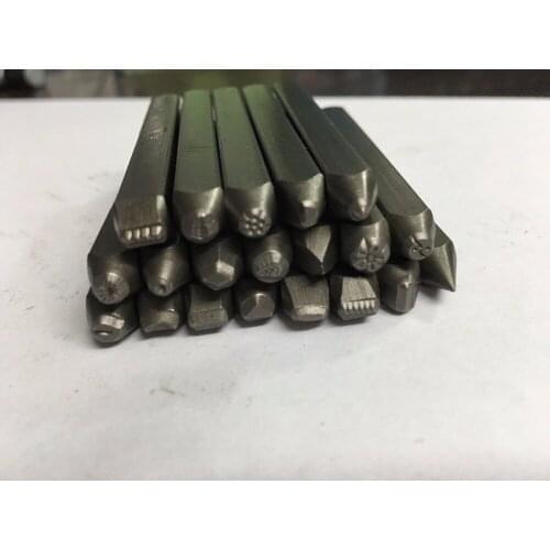 20 pcs/set Assorted punch for leather jewelry stamp punches,gold silver metal ring bangle bracelet jewelry mold punching tool