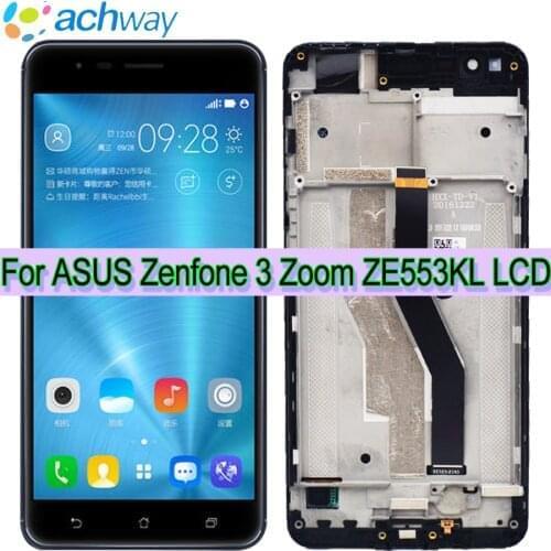 ORIGIANL AMOLED 5.5"For ASUS Zenfone 3 Zoom ZE553KL LCD display Touch Screen Digitizer with frame for ASUS ZE553KL lcd display