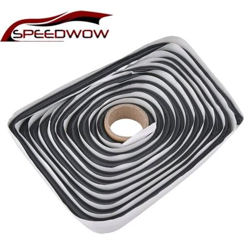 SPEEDWOW Car Rubber Sealant 4 Meters Butyl Glue Headlight Retrofit ResealHid Headlamps Taillight Sealing Strip For Auto Car