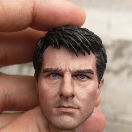 Delicate Painting Hot 1/6 Scale Edge of Tomorrow Tom Cruise Head Sculpt Fit 12" Figure
