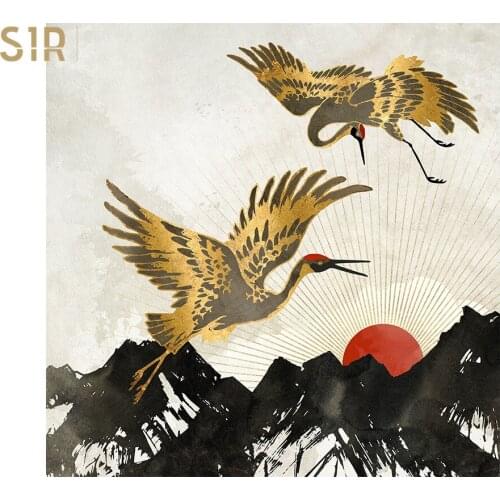 Modern Abstract Gold foil lines Green Canvas Art Paintings For Living Room Bedroom Posters And Prints Wall Poster Home Deco