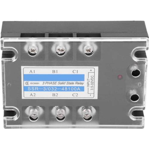 SSR-3/032-48100A DC‑AC 3 Phase Solid State Relay Module DC Controlled AC 480V Industry Supplies