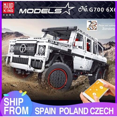 MOULD KING Building Blocks APP High-Tech Car The RC Motorized 6x6 1:10 Car Model Assembly electric Bricks Kid Toy Christmas Gift