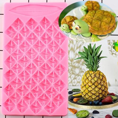 Tropical Fruit Pineapple Cake Border Silicone Molds Cupcake Topper Fondant Cake Decorating Tools Candy Chocolate Gumpaste Moulds
