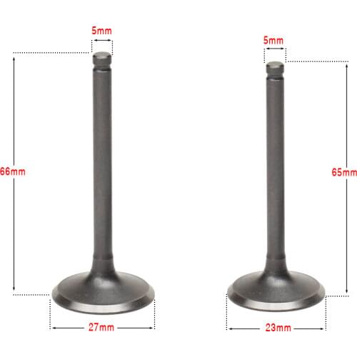 Motorcycle Intake exhaust valves Pair For 56mm Bore YinXiang 140cc 150cc 1P56FMJ W063 Horizontal Engines Dirt Pit Bike Atv Quad