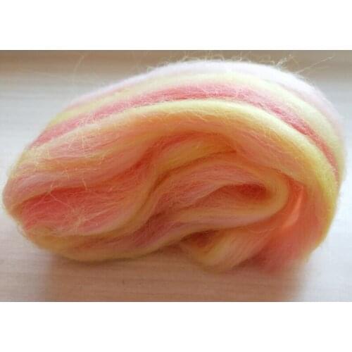 Wfpfbec wool felting wool mix colour fiber 50g