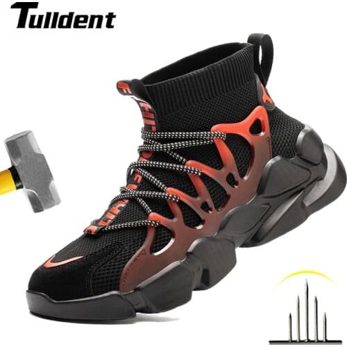 Work Safety Shoes Woman and Men Be Applicable Outdoor Steel Toe Anti Smashing Anti-Slip Puncture Proof Work Boots Security