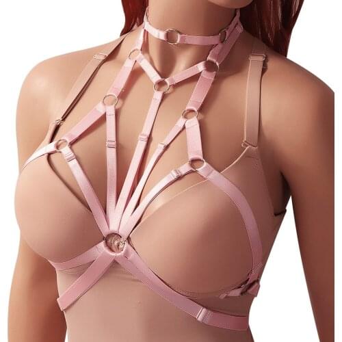 Harness For Women Hollow Cage Bra Tops Waist Suspender Erotic Sexy Lingerie Sword Belt Festival Rave Costume Exotic Apparel
