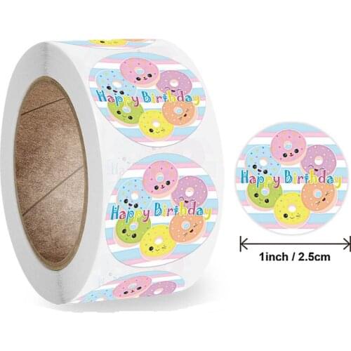 1Inch/2.5cm 50-500pcs Round Colour Handmade Bakery Organic Stickers Sealing Labels for Bread Cake Pastry Baking Package Decorati