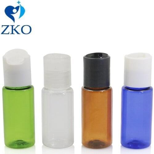 10pcs 15ml Plastic Disc Cap Bottle Free Shipping Empty Refillable Portable Essential Oil Liquid Container Travel Squeeze Bottles