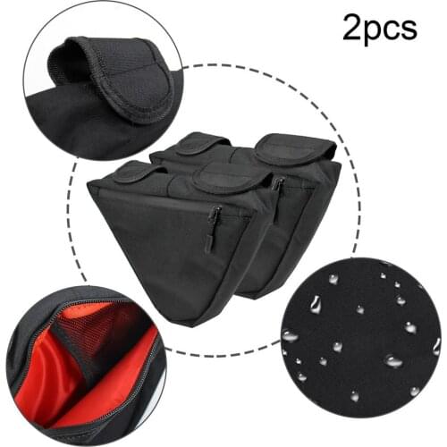 2pcsMotorcycle Triangle Bag Tool Bag Special Guard Bar Side Bag Guard Bar Side Bag Triangle Cycling Bicycle Bags Triangle Pouch