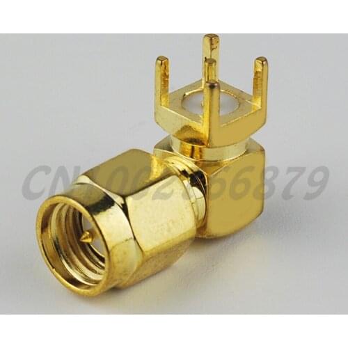 50pcs RF electrical Coaxial Connector thru hole Plug right angle PCB Mount