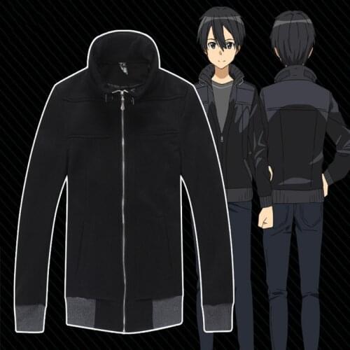 Anime SAO Sword Art Online Cosplay Costume Kirigaya Kazuto Cosplay Costume Halloween Carnival Party Kirito Coat Cosplay Costume