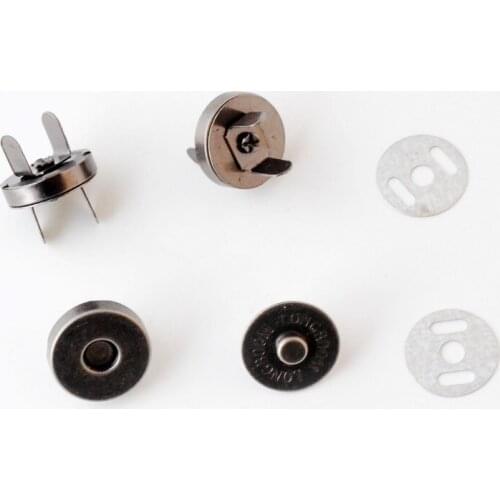 Free shipping 5 Sets Silver Tone Buttons Magnetic Purse Snap Clasps/ Closure for Purse Handbag 18mm F1124