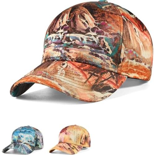Unisex 3D Printing Adjustable Baseball Cap Womens Fashion Outdoor Travel Casual All-match Sunhat Mens Breathable Polyester Hat