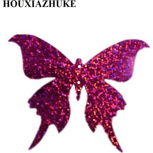 50 pcs per lot glitter fuchsia butterfly or snowman sequins for Christmas decorations