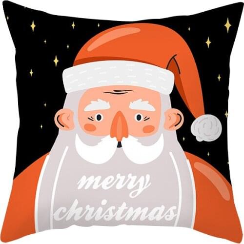 Merry Christmas Pillowcase Decorative Sofa Cushion Case Bed Pillow Cover Home Decor Car Cushion Cover Cute Pillow Case 45*45cm